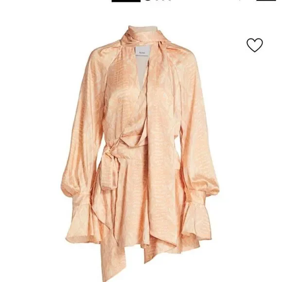 Acler Blush  snake print Mini Dress, US6 - Picture 6 of 16